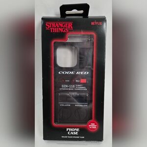 NEW Stranger Things iPhone 16 PRO Walkie Talkie Code Red Phone Case Open Box